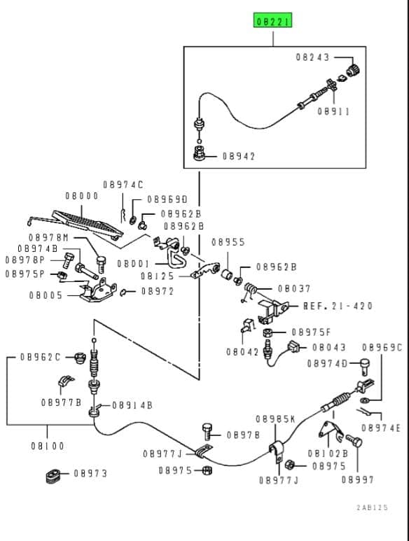 MITSUBISHI CANTER- FE635/659- 98/06; JİKLE TELİ (SH) thumbnail 4