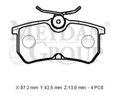 FORD FIESTA- 13/17; ARKA FREN BALATASI 1,0/1,4/1,5/1,6 (DİSK) (87,2X42,5X13) (BRAMAX) thumbnail 4