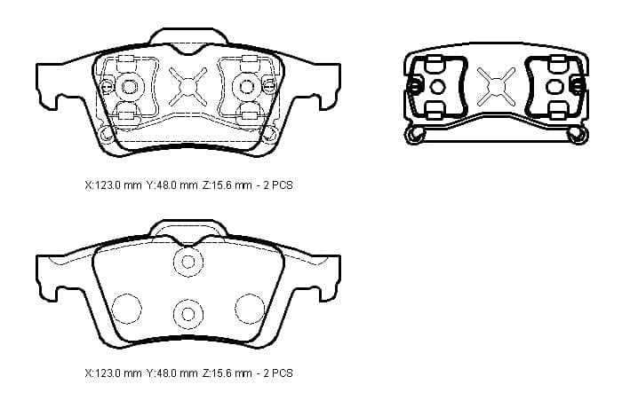 RENAULT LAGUNA- 02/05; ARKA FREN BALATASI (DİSK) (123,1X52X16,6) (BRAMAX)  (1/4)