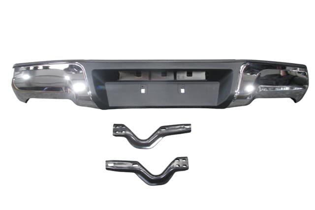 ISUZU D MAX- PICK UP- 17/19; ARKA TAMPON NİKELAJ KAPLAMALI (BAĞLANTI AYAKLARI İLE BİRLİKTE) (TW) (1/4)